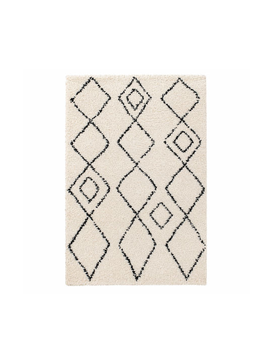 Shaggy Noelia Rug Rectangular Cream-Black 120x170cm