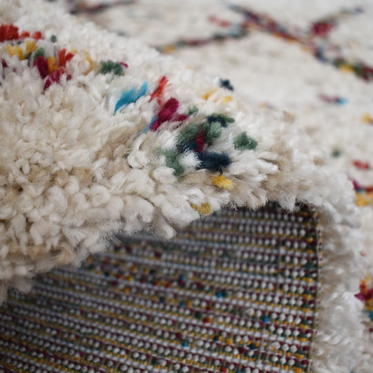 Shaggy Noelia Rug Rectangular Cream-Multi 120x150cm