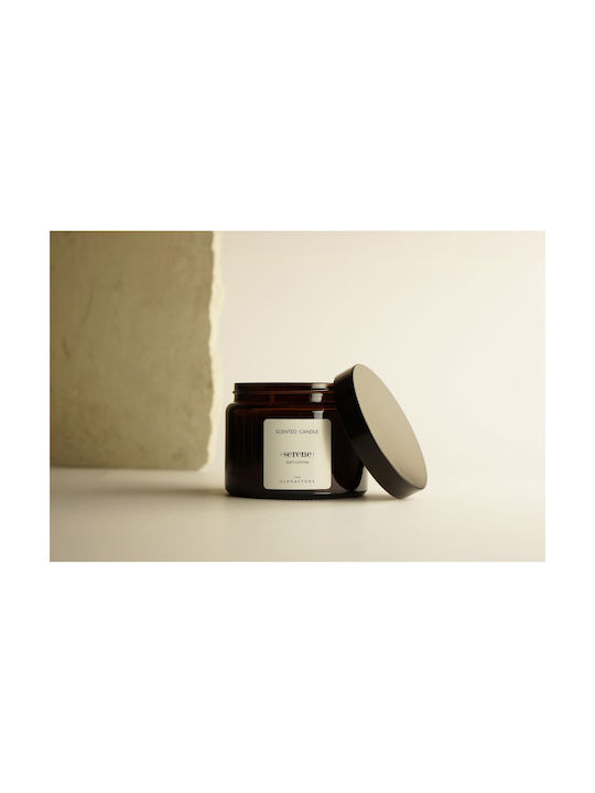 Lumânare Aromatică Vegetală Soft Cotton Cu Capac 360gr Serene Olphactory