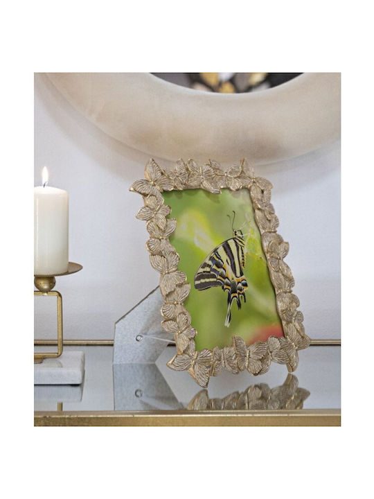 Vilde Glas Fotorahmen mit Goldenem Rahmen
