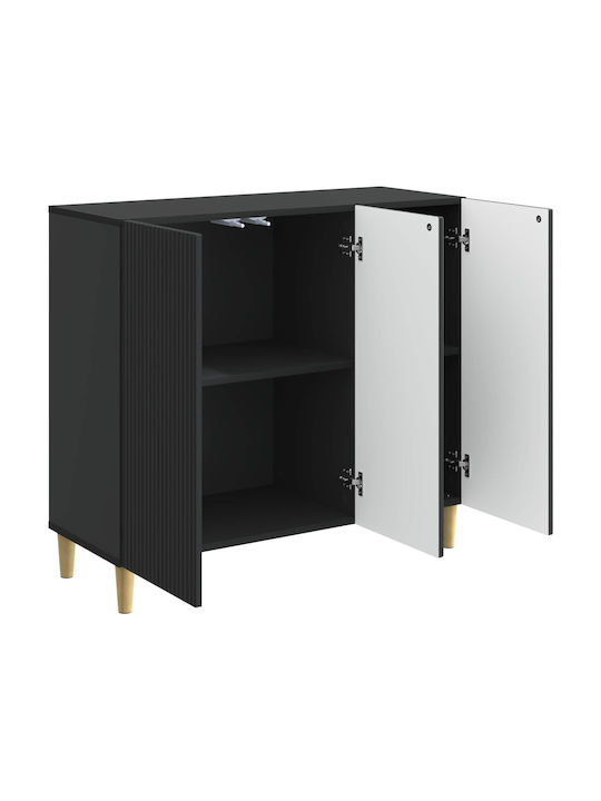 Wooden Sideboard Black 89x34.5x80cm