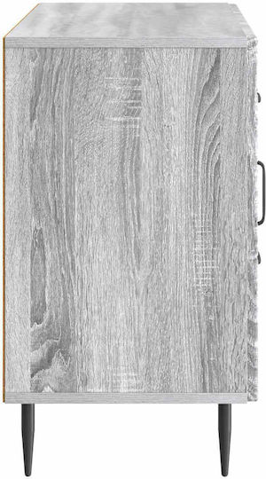 Bufet Din Lemn cu Sertare Sonoma Gri 89x34.5x60cm
