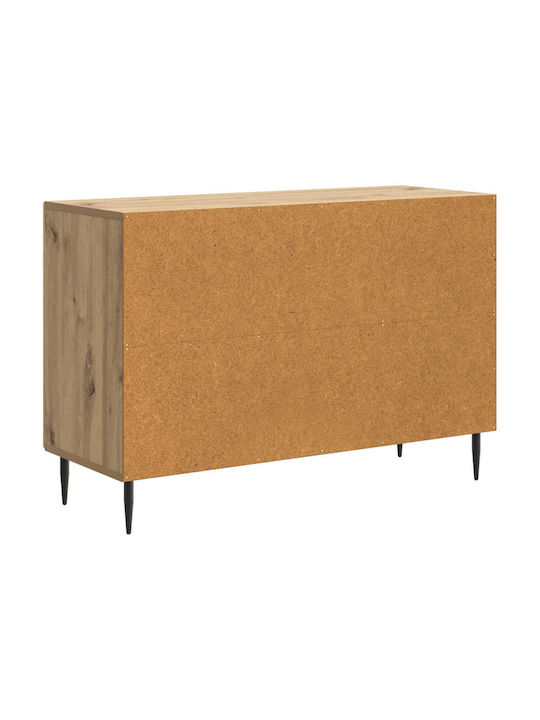 Буфет Дървен с Чекмеджета Дъб 89x34.5x60см