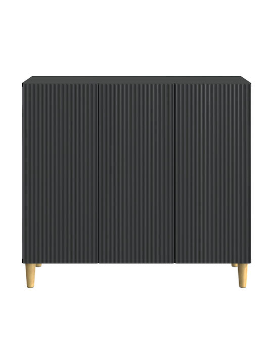 Wooden Sideboard Black 89x34.5x80cm