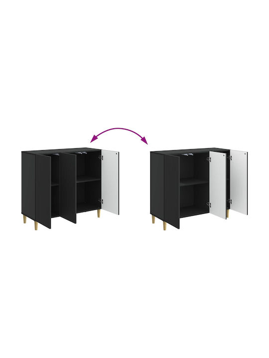 Wooden Sideboard Black 89x34.5x80cm