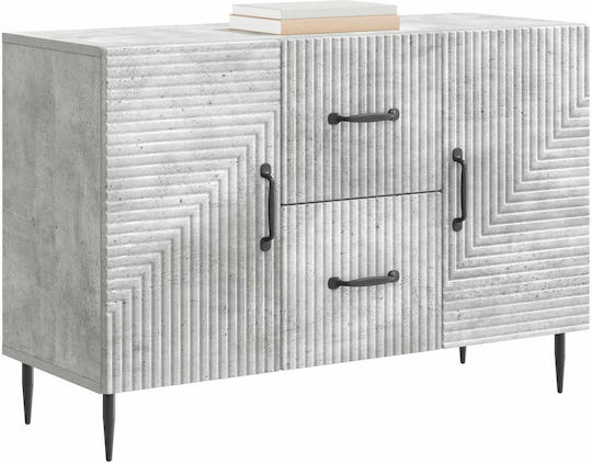 Буфет Дървен с Чекмеджета Сив С бетонен ефект 89x34.5x60см