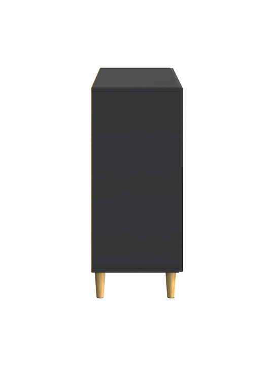 Wooden Sideboard Black 89x34.5x80cm