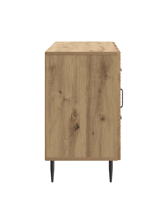 Буфет Дървен с Чекмеджета Дъб 89x34.5x60см