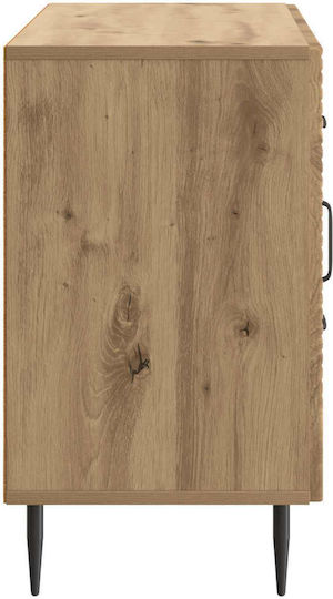Holzsideboard mit Schubladen Eiche 89x34,5x60cm