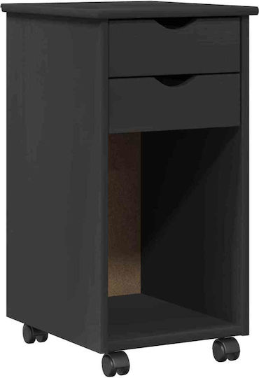 Bufet Dulap Din Lemn cu Sertare Gri 34x39x65.5cm