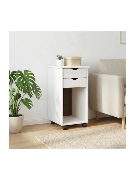 vidaXL Holzsideboard mit Schubladen Weiß 34x39x65.5cm