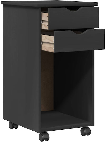 Bufet Dulap Din Lemn cu Sertare Gri 34x39x65.5cm