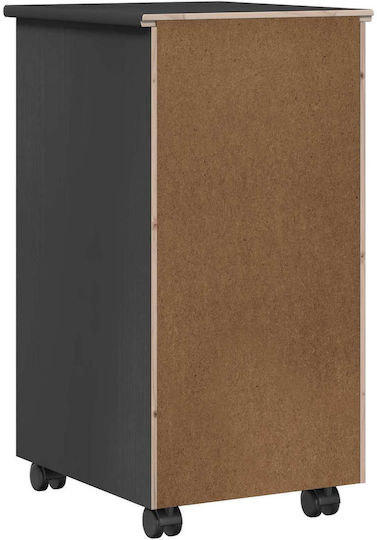 Bufet Dulap Din Lemn cu Sertare Gri 34x39x65.5cm