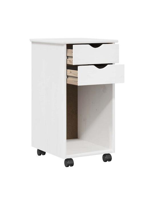 vidaXL Holzsideboard mit Schubladen Weiß 34x39x65.5cm