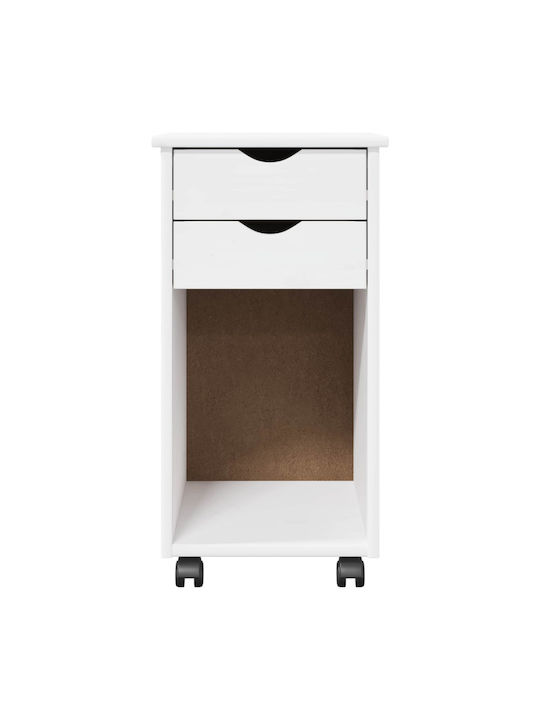 vidaXL Holzsideboard mit Schubladen Weiß 34x39x65.5cm