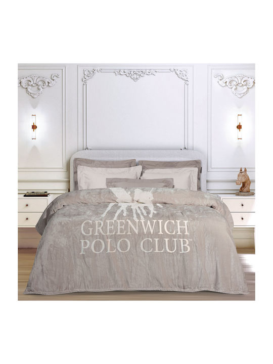 Greenwich Polo Club 3490 Κουβέρτα Fleece Μονή 160x220εκ. Taupe