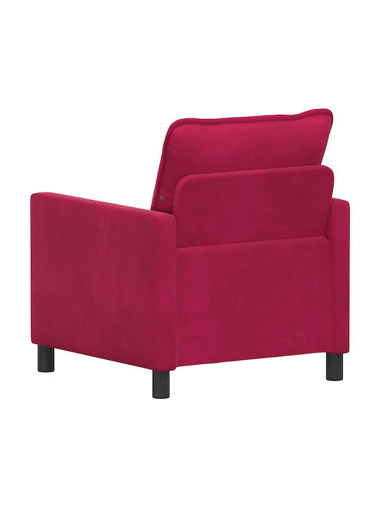 Sessel Samt Rotes 76x81x87.5cm