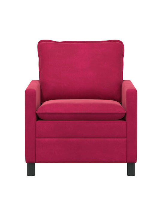 Sessel Samt Rotes 76x81x87.5cm