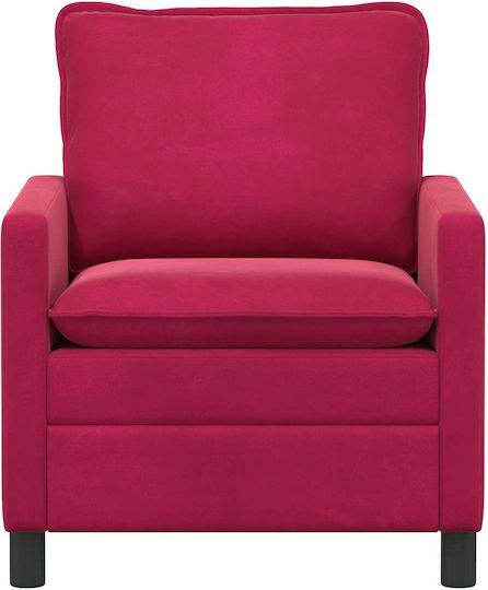 Sessel Samt Rotes 76x81x87.5cm