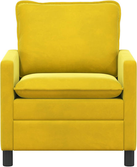 Sessel Aus Samt In Gelb 76x81x87.5cm