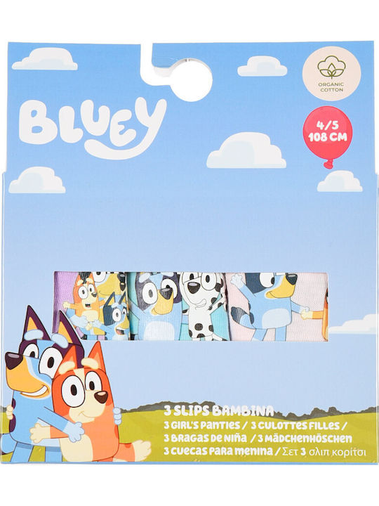 Bluey Παιδικό Σετ με Βρακάκια Πολύχρωμο 3τμχ