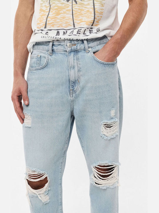 Pantalon De Blugi Cropped Albastru