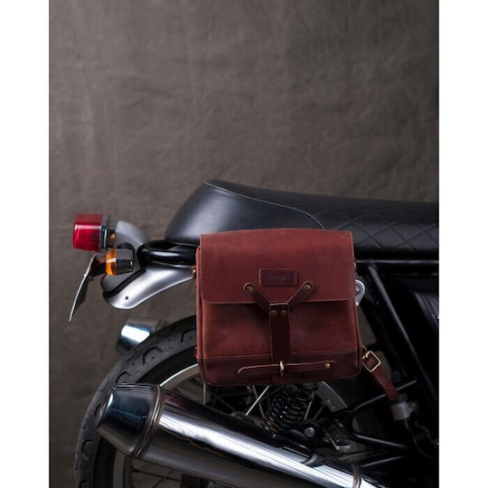 Trip Machine Motorrad-Seitenkoffer & Taschen Leder Messenger Bag Kirsche