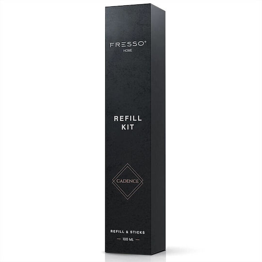 Fresso Premium Home Fragrance Refill Kit Cadence Perfume 100 Ml 6 Black Fiberglass Sticks Reed Diffuser 1 Piece 390037/fre Fresso 390037/fre