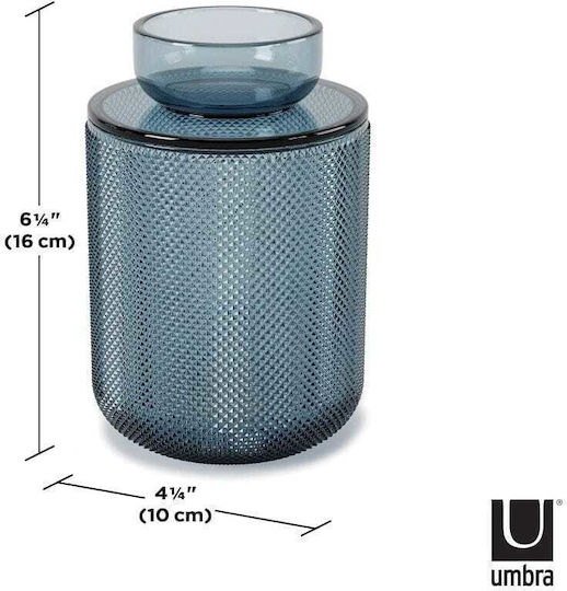 Umbra Set Decorative Glass Vases Allira Grey 10x16cm 2 Pieces