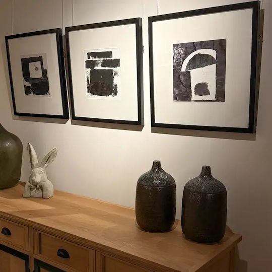 Basalt Art 105‑9866 Wandbild 60x60 Basalt Art Weiß Schwarz