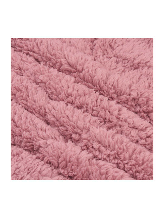 vidaXL Pătură Fleece Dublă 200x200 cm Roz