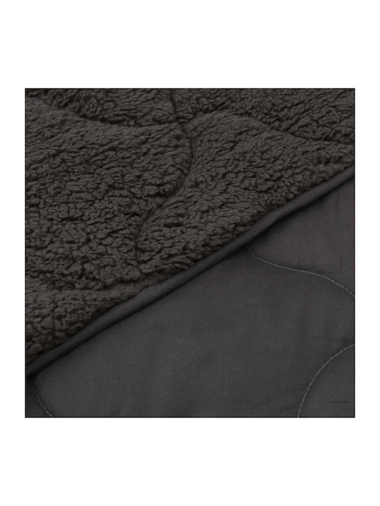vidaXL Κουβέρτα Fleece Διπλή 200x240εκ. Ανθρακί