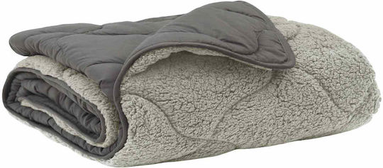 vidaXL Fleece Blanket Sofa 135x200cm Light Gray