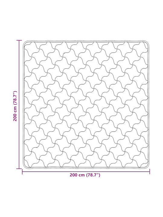vidaXL Pătură Fleece Dublă 200x200 cm Roz