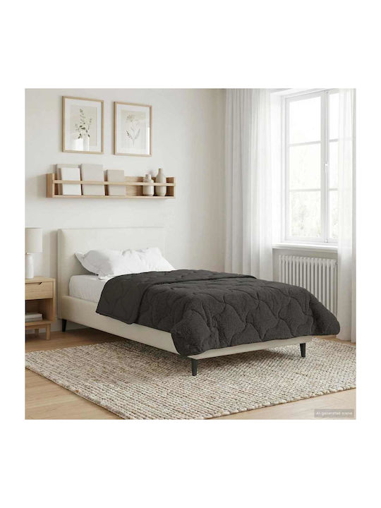 vidaXL Κουβέρτα Fleece Καναπέ 135x200εκ. Ανθρακί