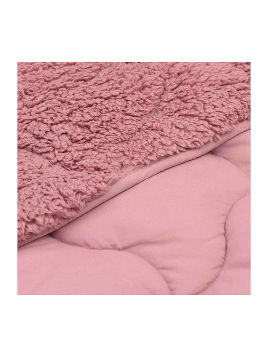 vidaXL Pătură Fleece Supraînălțată 220x260 cm Roz