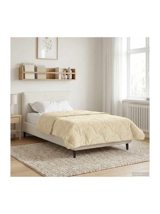 vidaXL Κουβέρτα Fleece Καναπέ 140x220εκ. Κρεμ