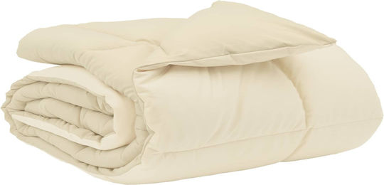 vidaXL Samtige Doppelbettdecke 200x240cm Beige