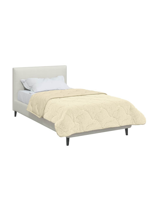 vidaXL Κουβέρτα Fleece Καναπέ 140x220εκ. Κρεμ