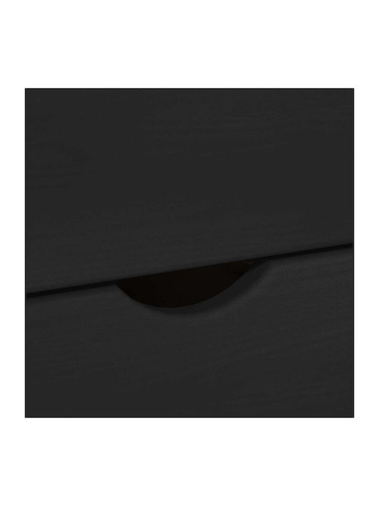 Office Drawer from Solid Wood Black 34x39x61.5cm