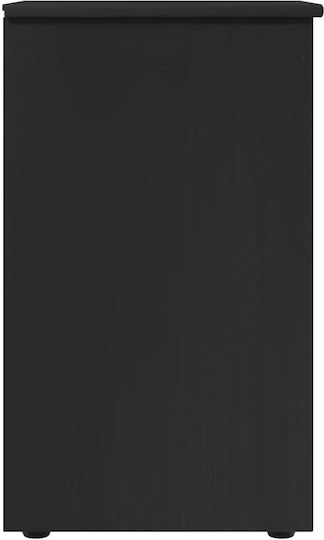 Sertar De Birou Din Lemn Masiv Negru 34x39x61.5cm