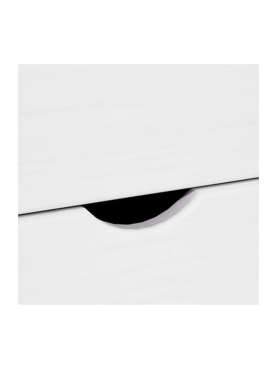 Büroaufbewahrungsschublade aus Massivholz Weiß 53x39x103cm