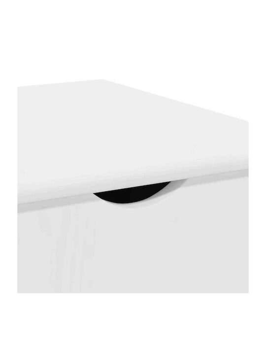 Office Drawer Made of Solid Wood White 34x39x65.5cm