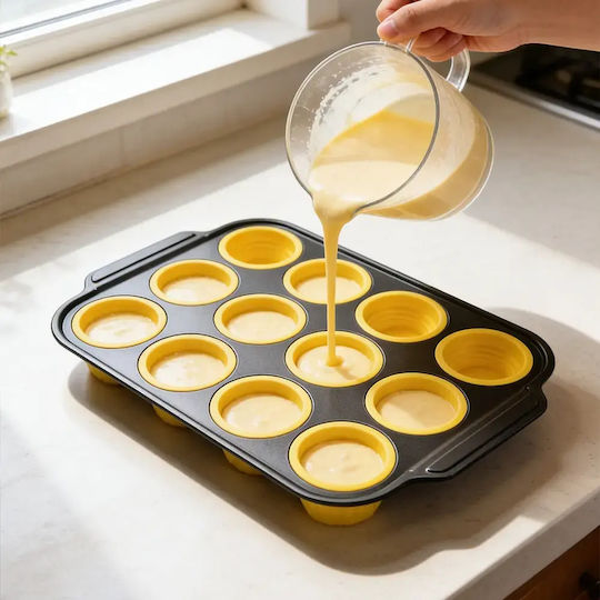 Metallform Muffins 12 Stück Silikon