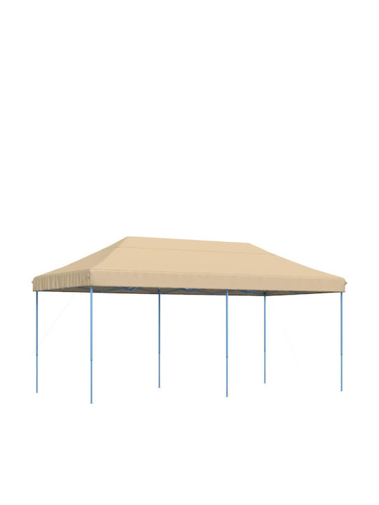 Klikareto Zusammenklappbares Gazebo Garten Beige 3x6m