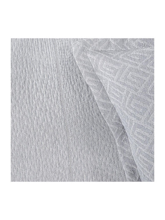 Guy Laroche Soho Zweisitzer-Sofa Überwurf Chenille 180x250cm Silber