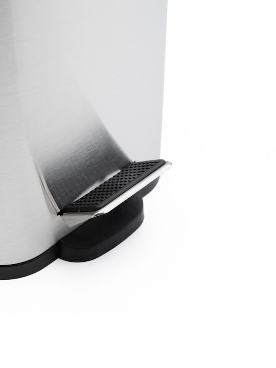 Hotel Slim Inox Pedal Bin Set 5l Soft Close & Metal Brush