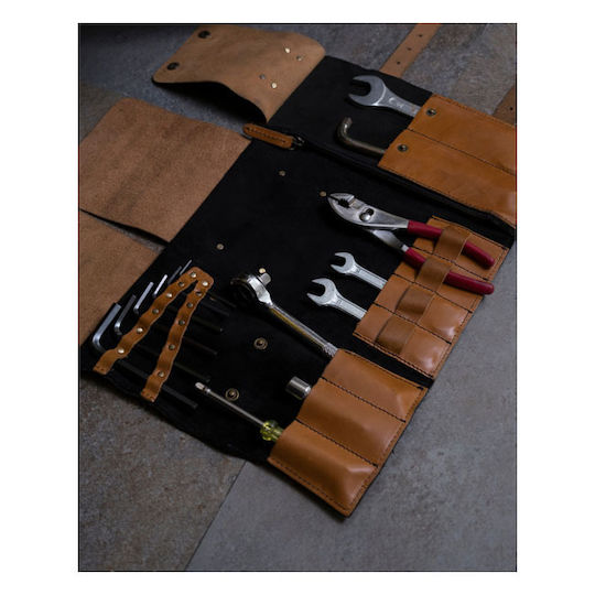 Trip Machine Εργαλειοθήκη Μοτοσυκλέτας Αδιάβροχη Tobacco / Vintage Tan σε Μαύρο Χρώμα