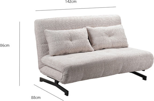 Escada Two-Seater Sofa Bed Off White 142x88x86cm