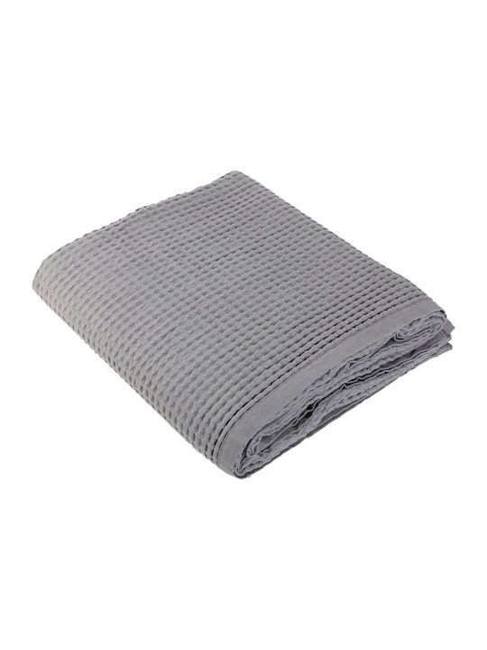 Nef-Nef Homeware New Golf Pique Blanket Double 220x240cm Silver